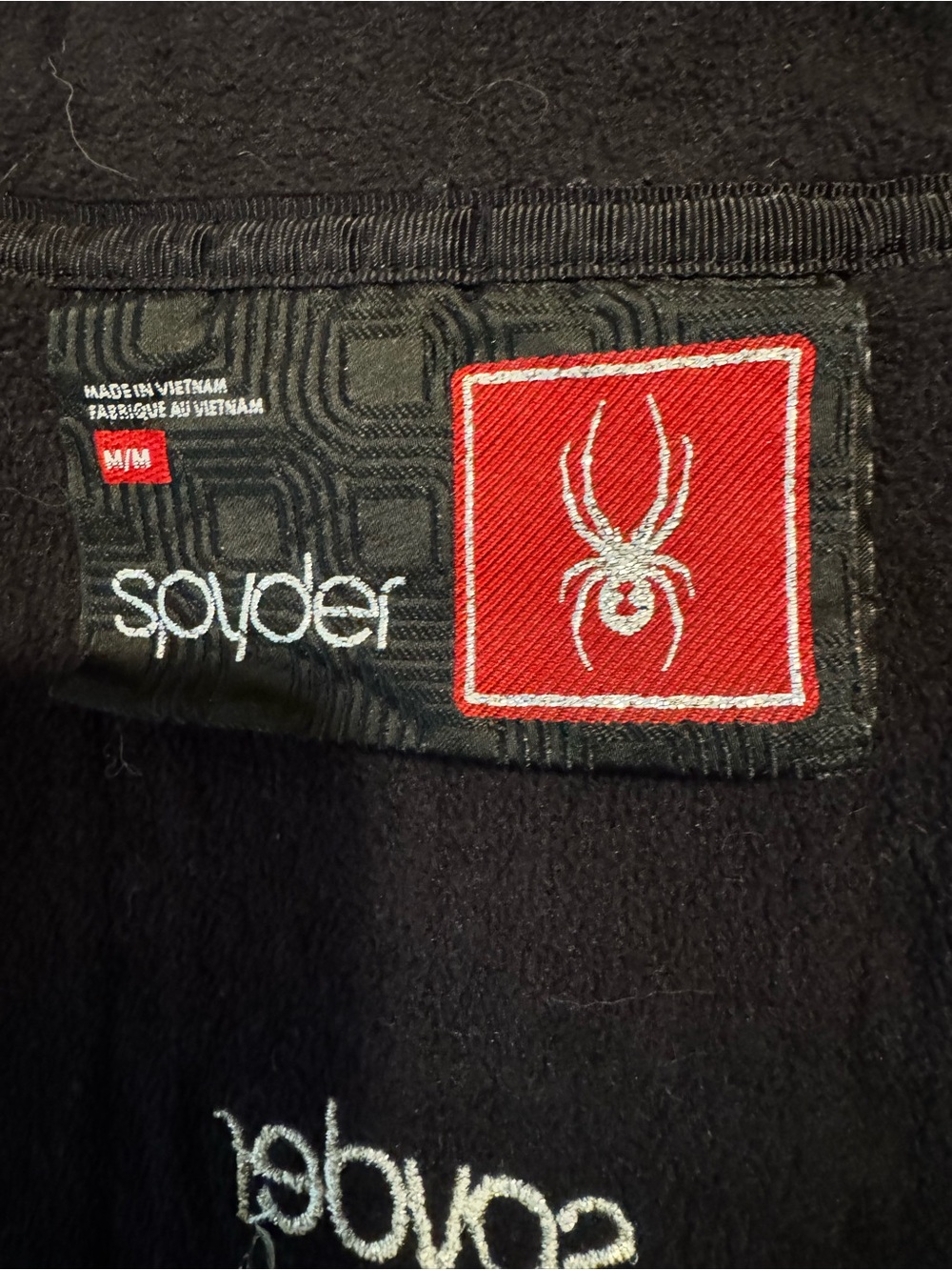 Spyder Black Cable-Knit Full-Zip Utility Jacket - Picture 4 of 4